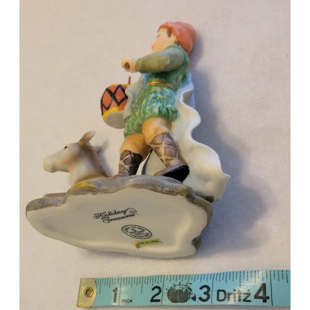 Avon Drummer Boy w/‎ Donkey Figurine Holiday Treasures Nativity 2003 Christmas